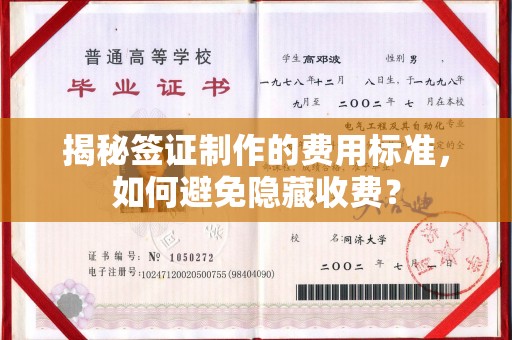 梨树县揭秘签证制作的费用标准，如何避免隐藏收费？