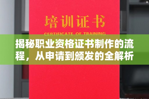 梨树县揭秘职业资格证书制作的流程，从申请到颁发的全解析