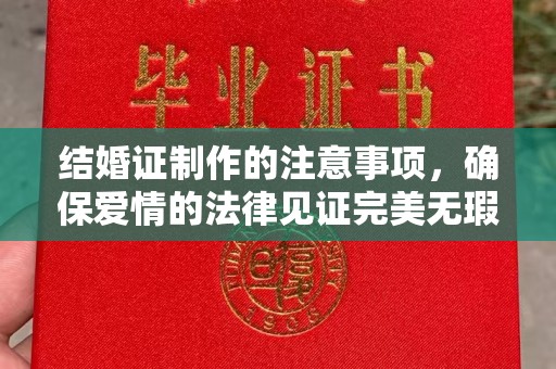 梨树县结婚证制作的注意事项，确保爱情的法律见证完美无瑕