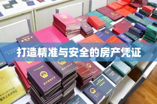 梨树县打造精准与安全的房产凭证